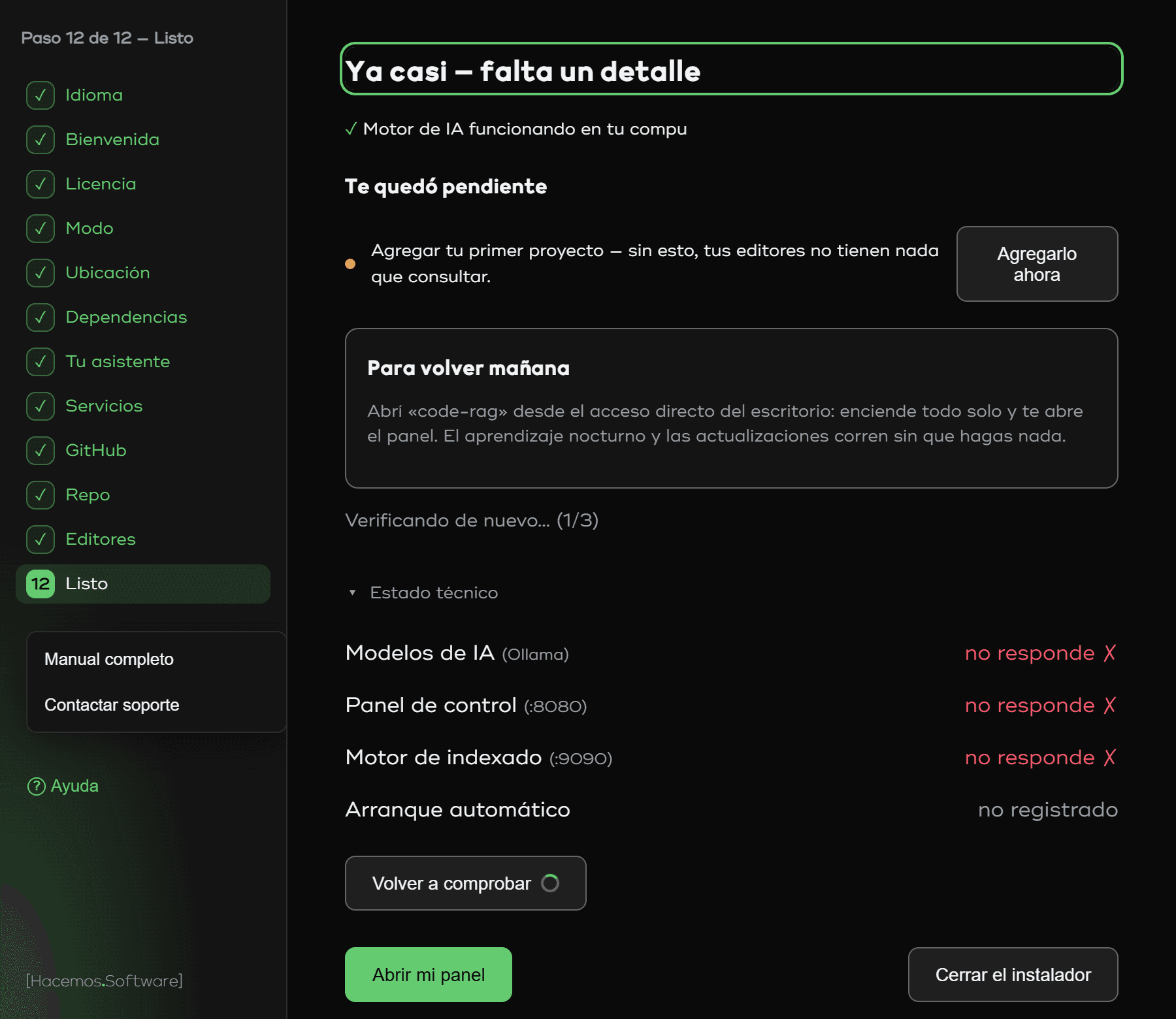 An installer that sets everything up — 3